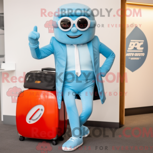 Postava maskota Sky Blue...