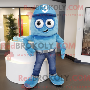 Mascot character of a Blue...