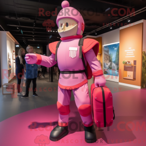 Mascottefiguur van een Roze...