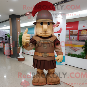 Mascot character of a Brown...