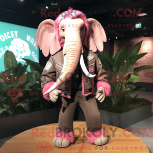Maskottchen eines rosa...