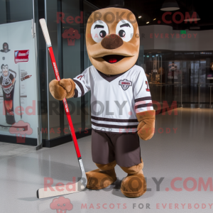 Mascot character of a Brown...