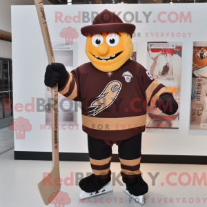 Mascot character of a Brown...