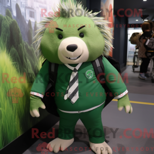 Mascot character of a Green...