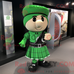 Mascot character of a Green...