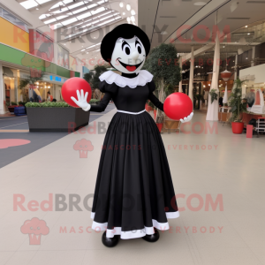 Olive Mime mascot costume character dressed with a Ball Gown and Shoe clips