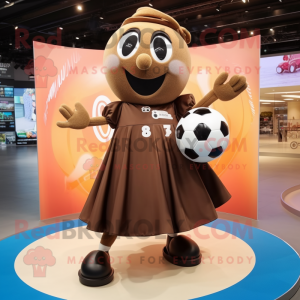 Brown Soccer Ball mascotte...