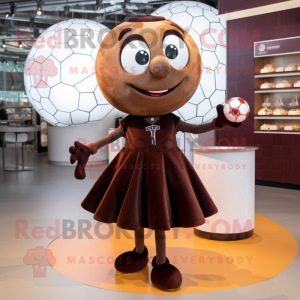 Brown Soccer Ball mascotte...
