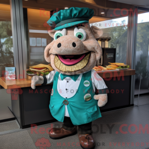 Maskot-karakter af en Teal...