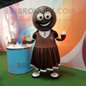 Brown Soccer Ball mascotte...