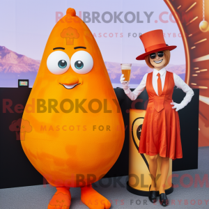 Postava maskota oranžové...