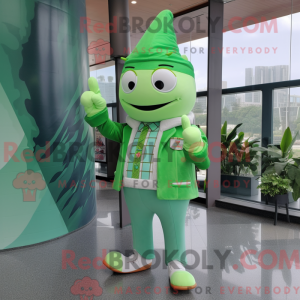 Mascot character of a Green...