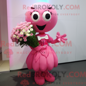 Mascot character of a Pink...