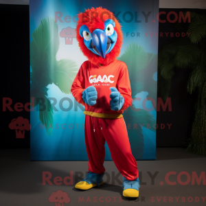 Mascot character of a Macaw...
