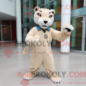 Mascot character of a Beige...