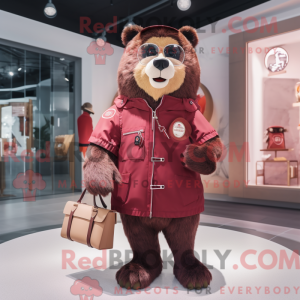 Personnage mascotte d ours...