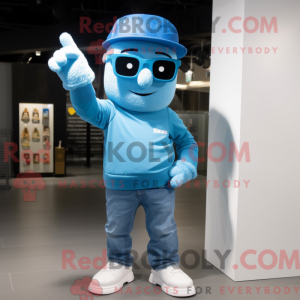 Mascot character of a Blue...