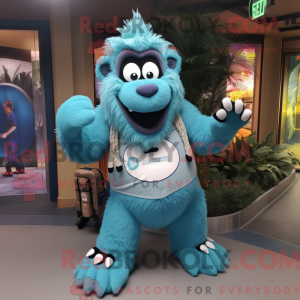 Mascot character of a Teal...