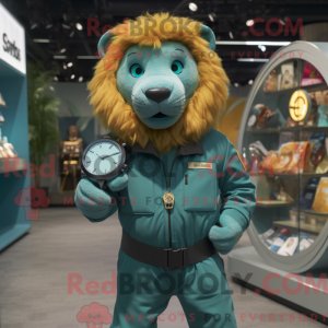 Mascot character of a Teal...