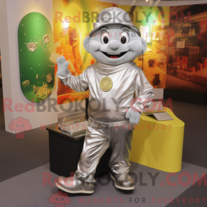 Maskotkarakter af en Silver...