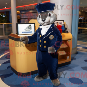 Mascot character of a Navy...