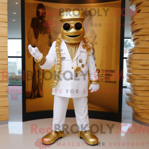 Maskottchenfigur eines Gold...