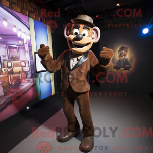 Mascot character of a Brown...