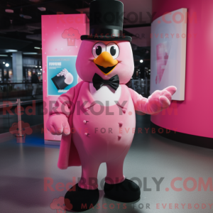 Mascot character of a Pink...