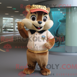 Mascot character of a Tan...
