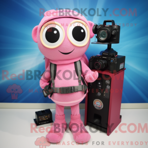 Mascot character of a Pink...