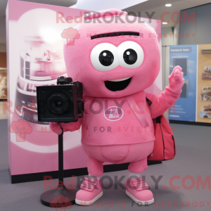 Mascot character of a Pink...