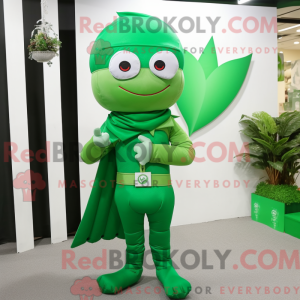 Maskotkarakter af en Green...