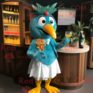 Mascot character of a Teal...
