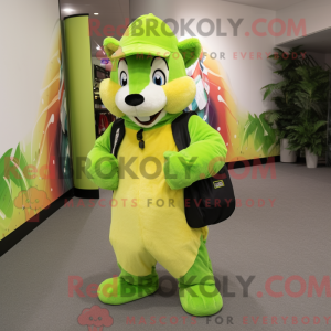Postava maskota Lime Green...