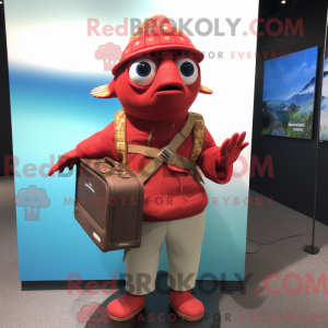 Maskotkarakter av en Red...