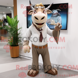 Mascot character of a Tan...