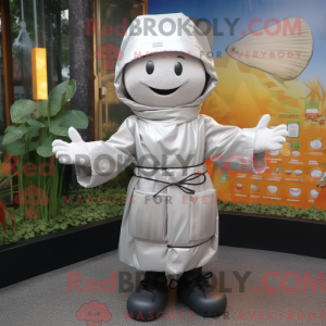 Maskotkarakter af en Silver...