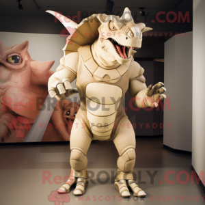 Mascot character of a Beige...