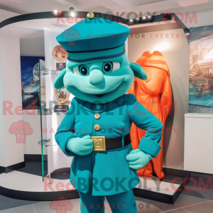 Mascot character of a Teal...