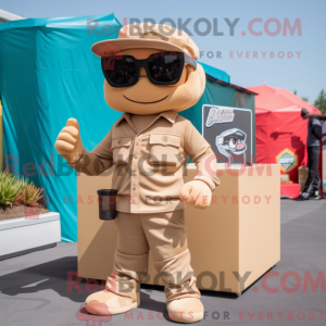 Mascot karakter van een Tan...