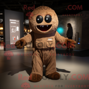 Mascot character of a Brown...
