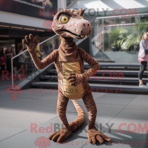 Mascot character of a Brown...