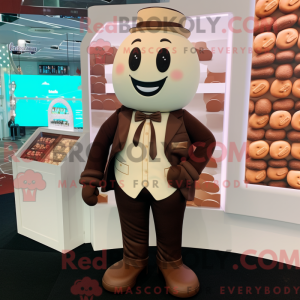 Maskot karakter af en beige...