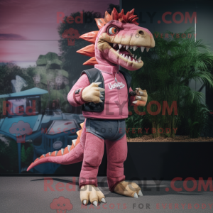 Mascot character of a Pink...