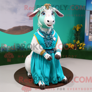 Mascot character of a Cyan...