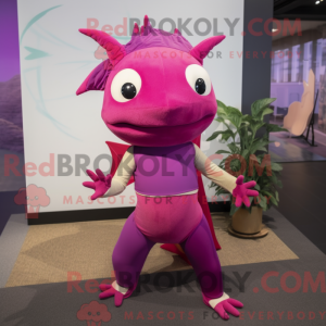 Postava maskota purpurového...