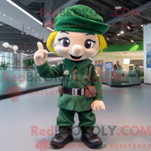 Mascot character of a Green...