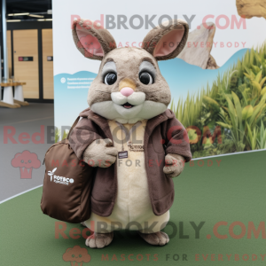 Mascot character of a Brown...