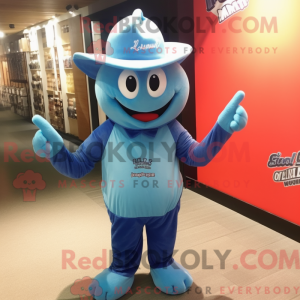 Mascot character of a Blue...