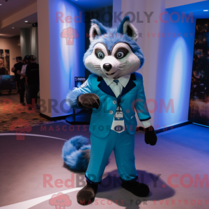 Mascot character of a Blue...